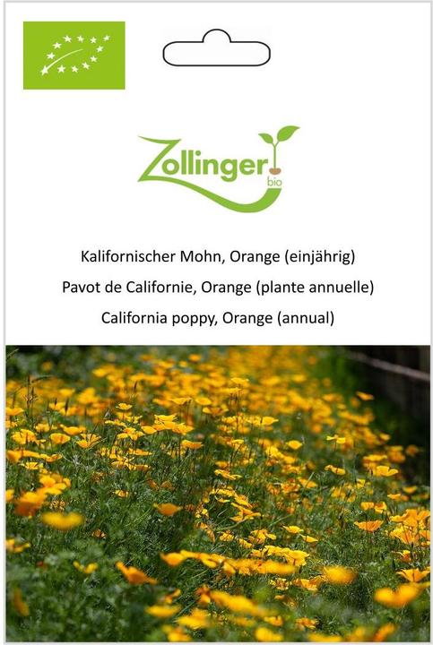 Immagine prodotto Zollinger Bio Papavero della California, arancio (annuale) (Pianta bulbosa)