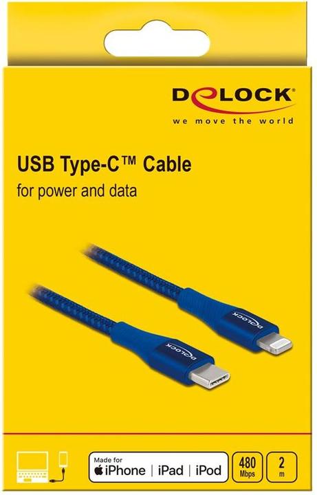 Actual product image Delock USB C – Lightning (2 m, USB 2.0)