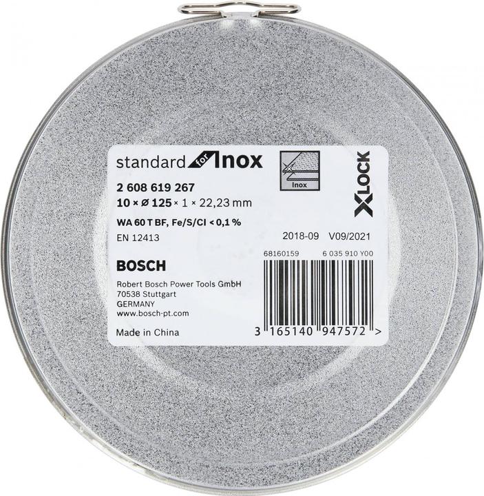 Actual product image Bosch Professional Zubehör PRO Stainless Steel and Metal X-Lock cutting disc, 125 x 1 x 22.23 mm