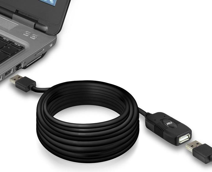 Immagine prodotto AC6010 Cavo USB 10 m 2.0 USB A Nero (10 m, USB 2.0)