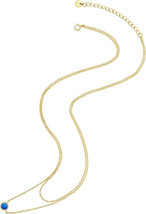 Produktbild Glanzstücke München Damen Sterling Silber Lapislazuli gelbgold 42,0/36,0 cm Basiskette + 5,0 cm Verläng - 29976 (Sterling Silber)