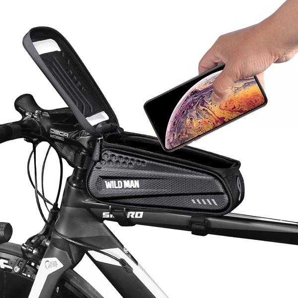 Actual product image Wildman Etui/uchwyt rowerowy L ES3 sakwa na ramę czarna/black (Luggage carrier bag)