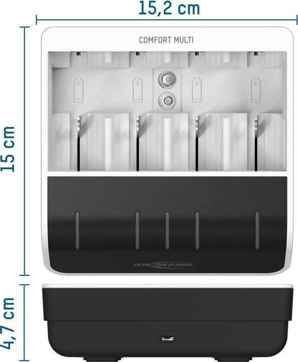 Actual product image Ansmann Comfort Multi Charger (1 pcs., AA, HR03, 800 mAh, Chargers without battery)