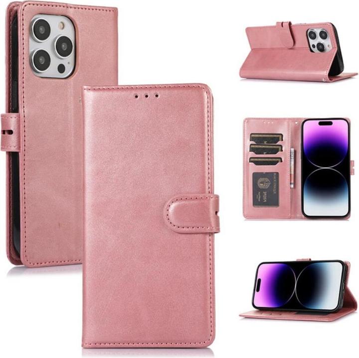 Produktbild Cover-Discount iPhone 15 Pro - Premium Handyhülle Etui rosa (Apple iPhone 15 Pro)