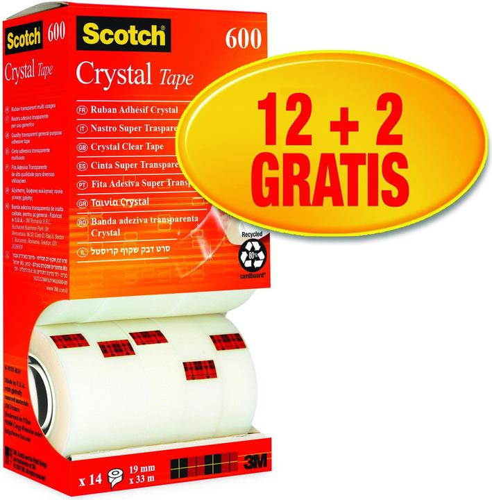 Actual product image Scotch Crystal adhesive tape multi-pack (19 mm)