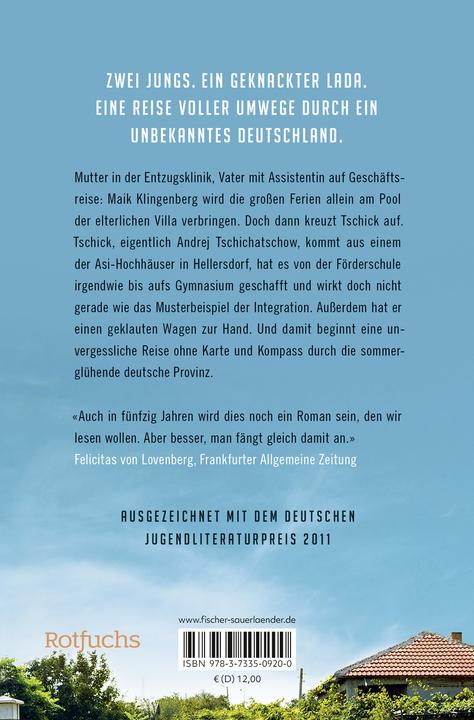 Actual product image Tschick (German, Wolfgang Herrndorf, 2024)