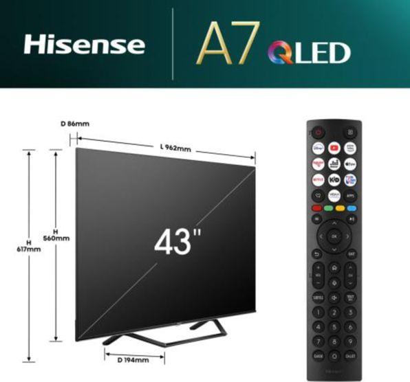Image du produit Hisense TV 65A7NQ (65", QLED, 4K, 2024)