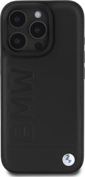 BMW BMHMP16XSLLBK iPhone 16 Pro Max 6.9" czarny/black hardcase Leather Hot Stamp MagSafe (Apple iPhone 16 Pro Max)