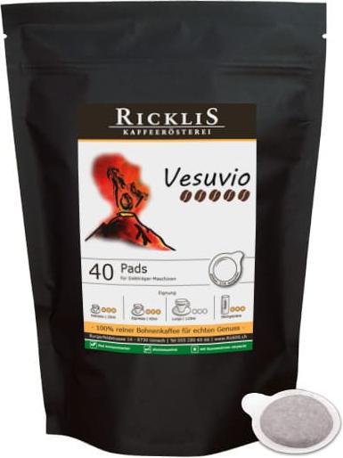 RickliS Kaffeerösterei Vesuvio (40 x Port.)