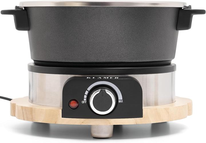 Actual product image KLAMER Electric fondue set (Fondue Bourguignonne, Chocolate fondue, Chinoise Fondue, Cheese fondue)