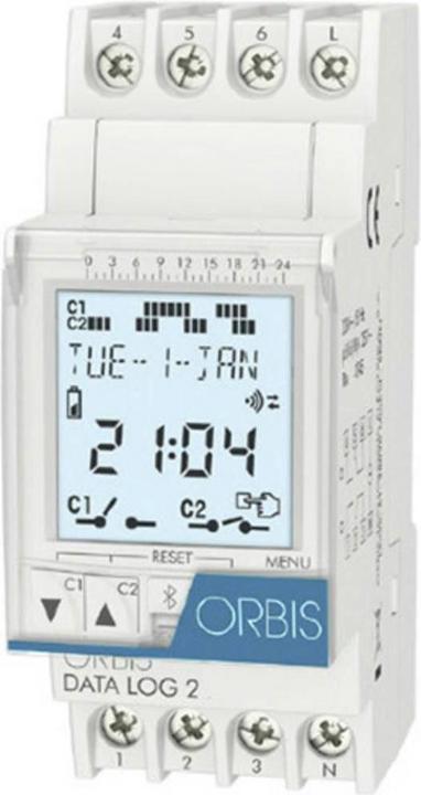 Actual product image Orbis DIN rail time switch DATA LOG 2 230 V