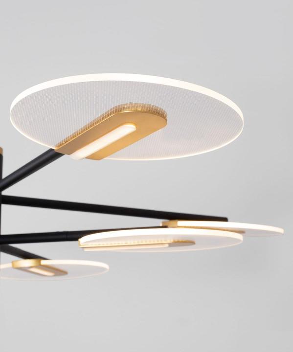 Actual product image Nova Luce GENTI LED pendant light black 54W warm white 63x89cm 9545408