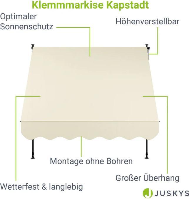 Produktbild Juskys Klemmmarkise Kapstadt (2 m)