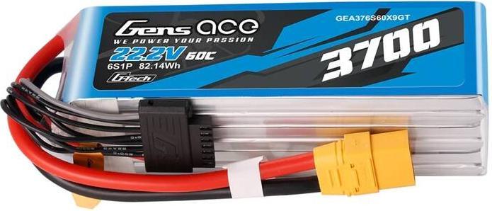 Gens Ace Accumulator Lipo G-Tech 3700mAh 22.2V 60C 6S1P XT90 (22.20 V, 3700 mAh)