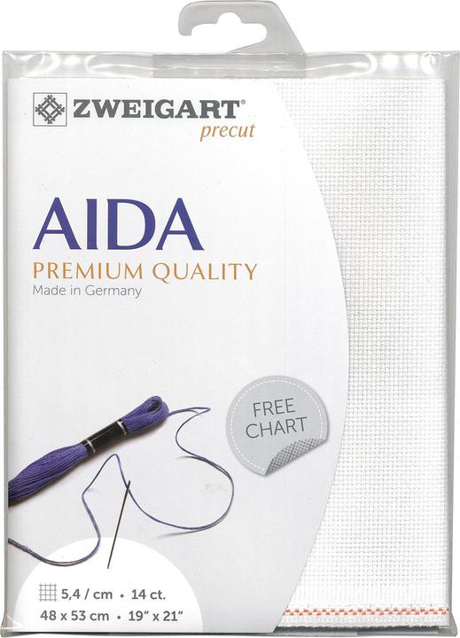 Zweigart Aida a stella, pretagliata 48x53cm