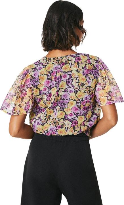 Actual product image Dorothy Perkins Womens/Ladies Tall Flowers Chiffon Shirred Hem Blouse (42 D)