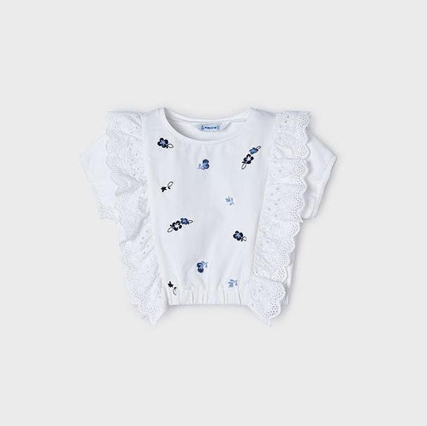 MAYORAL T-Shirt Volants bestickt
