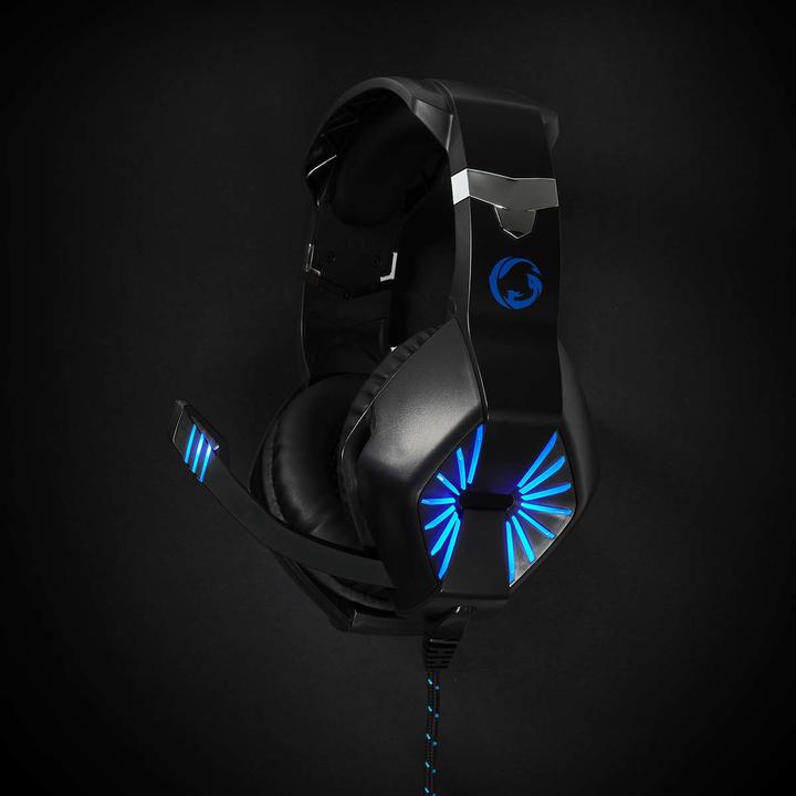 Actual product image Nedis Gaming Headset | Over Ear | Stereo | USB Type-A / 2x 3.5 mm | Foldable Microphone | 2.20 m | L (Cable)