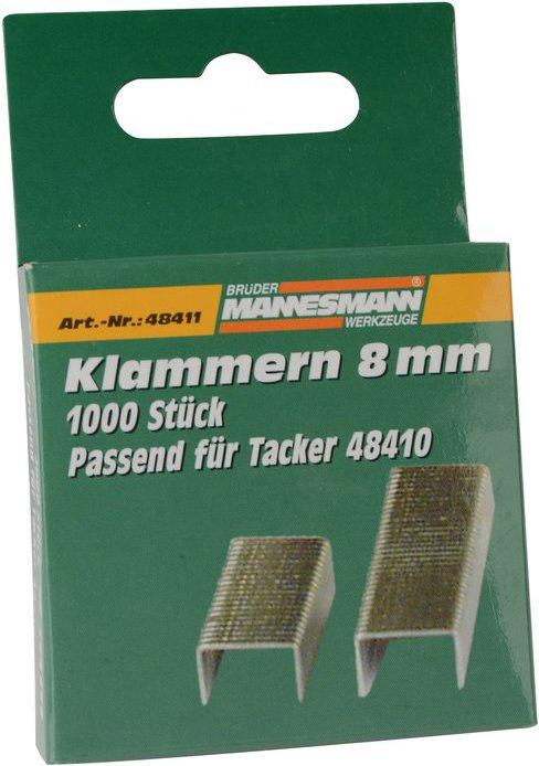 Image du produit Mannesmann Agrafes de rechange 8 mm, pour agrafeuse 48410