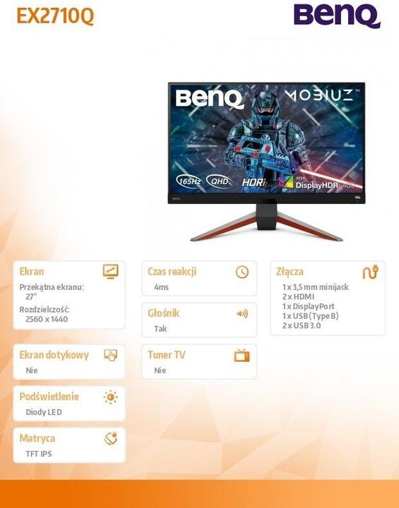 Produktbild BenQ EX2710Q (2560 x 1440 Pixel, 27")