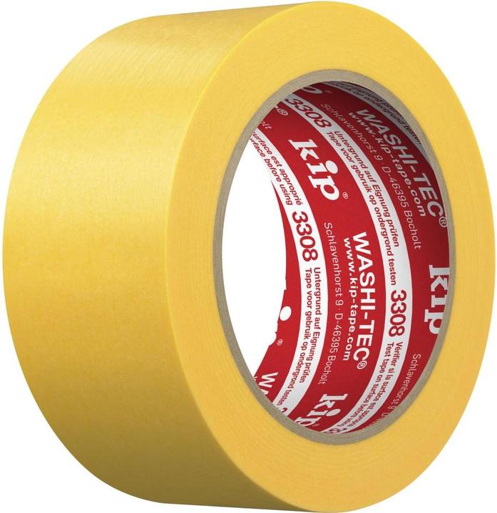 Produktbild Kip 48mm x 50m WASHITEC® PREMIUM PLUS gelb Goldkrepp®3308-48 (48 mm)