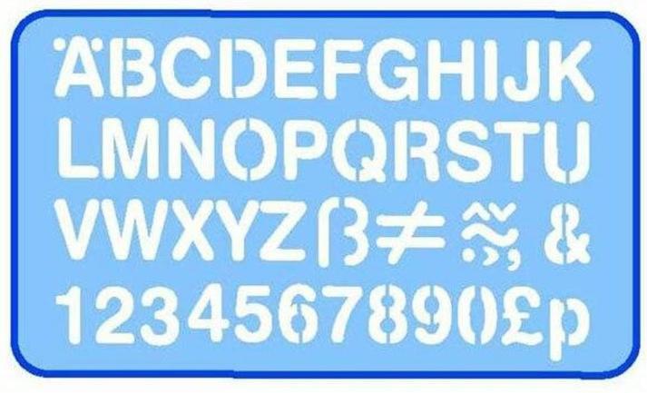 Produktbild Helix Schriftschablone 20mm Schrifthöhe