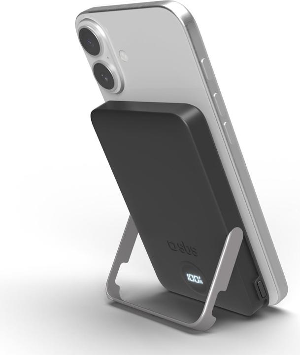 Produktbild SBS Powerbank mit 5.000 mAh, kabelloses Laden und integriertem Standfuss (5000 mAh, 20 W)