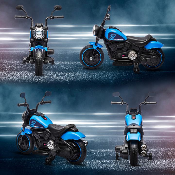 Produktbild Swisshandel24 Kinderelektro-Motorrad, 2 abnehmbare Stützräder, 1,5-3 km/h, für 1,5-3 Jahre Kinder (6 V)
