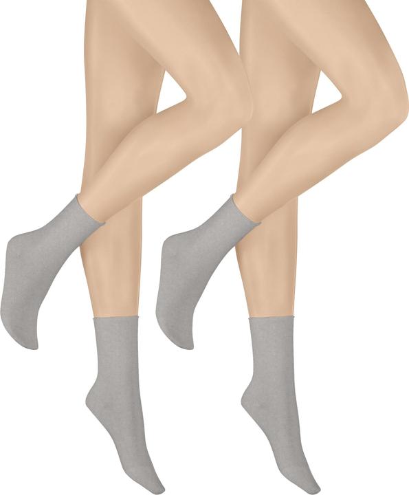 Image du produit Hudson Only Cotton (3 x 2 paires) Chaussettes femmes, couleur 502 silber, taille 35-38 (Une unité par pack, 35 - 38)