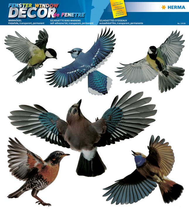 Actual product image HERMA Warning birds stickers