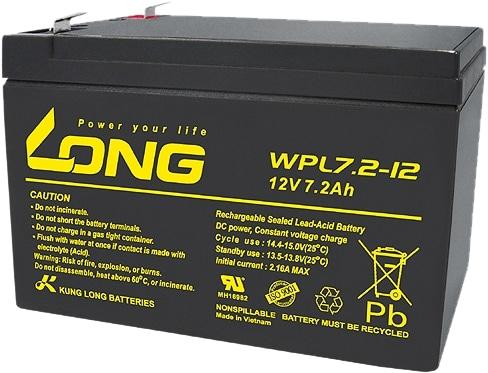 Actual product image Long WPL7.2-12 WPL7.2-12 Lead-acid battery 12V 7.2Ah lead-fleece (AGM) (W x H x D) 151 x 102 x 65mm (1 pcs., 7200 mAh)