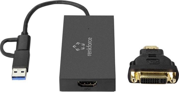 Actual product image Renkforce RF-4715072 (USB-C, HDMI, DVI, USB-A, 4.60 cm)