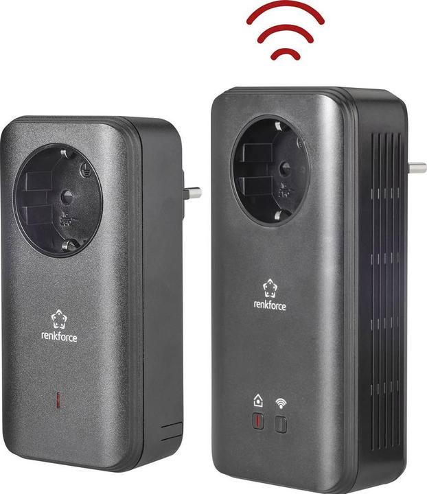 Actual product image Renkforce Powerline WLAN Starter Kit 1.2 Gbit/s PL1200D WiFi (1200 Mbit/s)