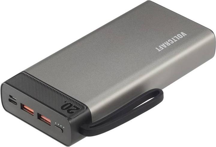 Immagine prodotto Voltcraft PB-20-PD3.0 Powerbank 20000 mAh Power Delivery LiPo Grigio-Nero (20000 mAh, 74 Wh)