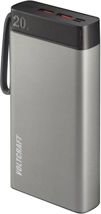 Immagine prodotto Voltcraft PB-20-PD3.0 Powerbank 20000 mAh Power Delivery LiPo Grigio-Nero (20000 mAh, 74 Wh)