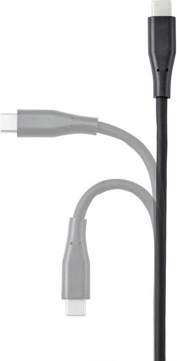 Actual product image Renkforce USB cable USB 3.2 Gen1 3.0 3.1 USB-C plug 2.00 m Black (2 m, USB 3.2 Gen 1, 15 W)