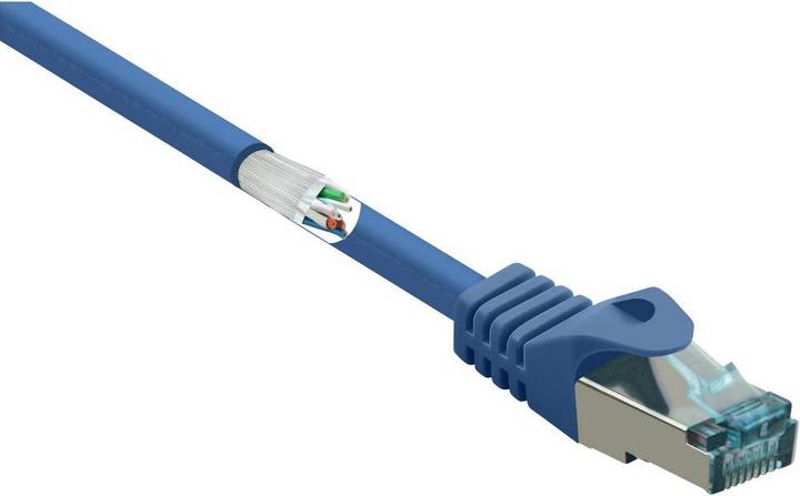 Produktbild Renkforce RF-5043918. Kabellänge: 10 m, Kabelstandard: Cat6a, Kabelschirmung: S/FTP (S-STP), Anschluss 1: RJ-4 (S/FTP, CAT6a, 10 m)