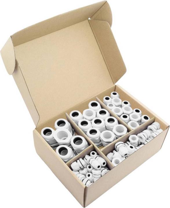 Immagine prodotto Quadrios 2102CA114 Assortimento di pressacavi PA66 Bianco 60 pz.