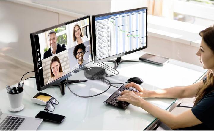 Actual product image SpeaKa Professional SP-KVM-220 KVM Console Display Port Keyboard 4096 x 2160 Pixel