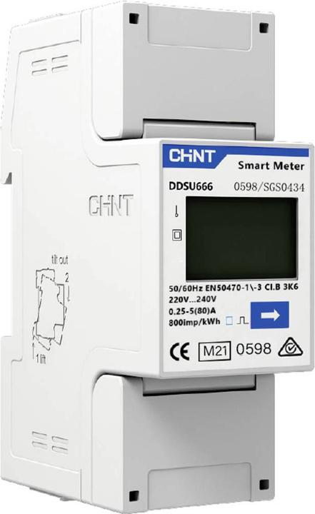 Actual product image Chint G DDSU666 220/230V 5(80)A RS485 2P MID three-phase meter digital MID-confo