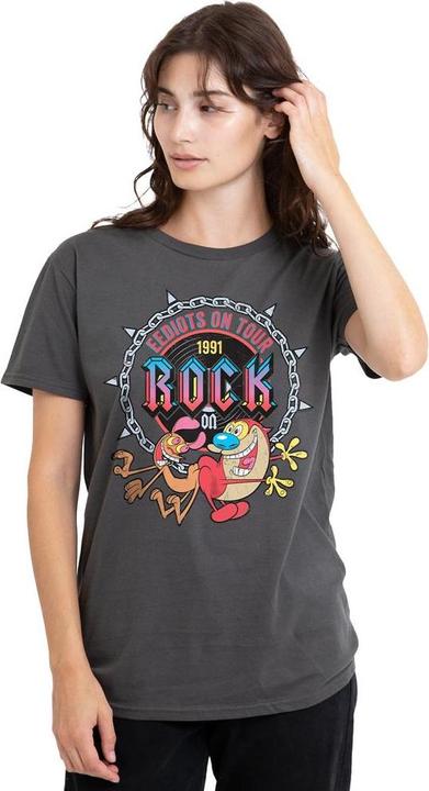 Actual product image Ren & Stimpy Unisex Adult Eediots On Tour T-Shirt (S)