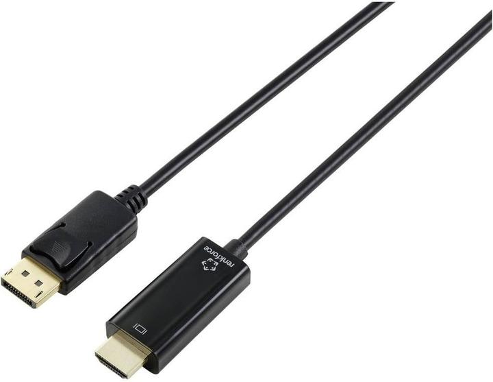 Produktbild Renkforce HDMI Anschlusskabel DisplayPort Stecker 5.00 m Schwarz RF-5179192 PVC-Mantel (5 m, DisplayPort, HDMI)