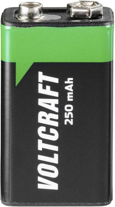 Actual product image Voltcraft 9 V block battery NiMH 250 mAh 8.4 1 pc. (1 pcs., 9V Block, 250 mAh)