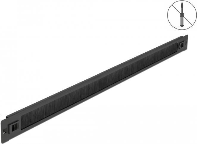 Immagine prodotto Delock Copri cavo con spazzole - Montabile in rack - Nero - 1U - 48.3 cm (19")