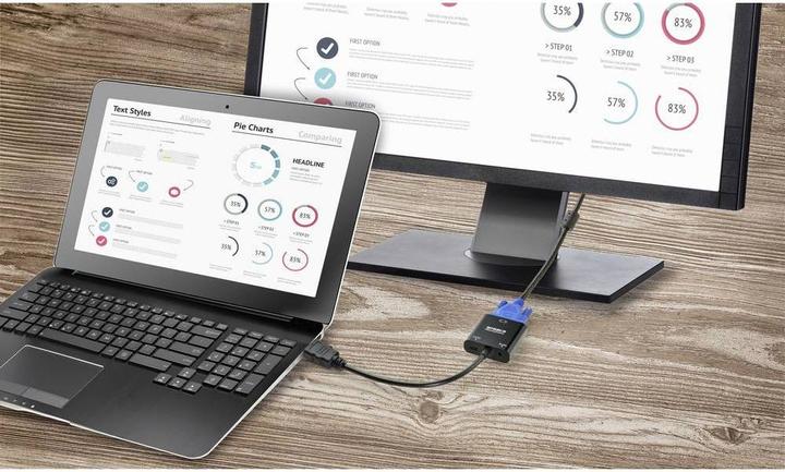 Actual product image SpeaKa Professional SP-10352148 HDMI adapter (1x (VGA, HDMI, 15 cm)