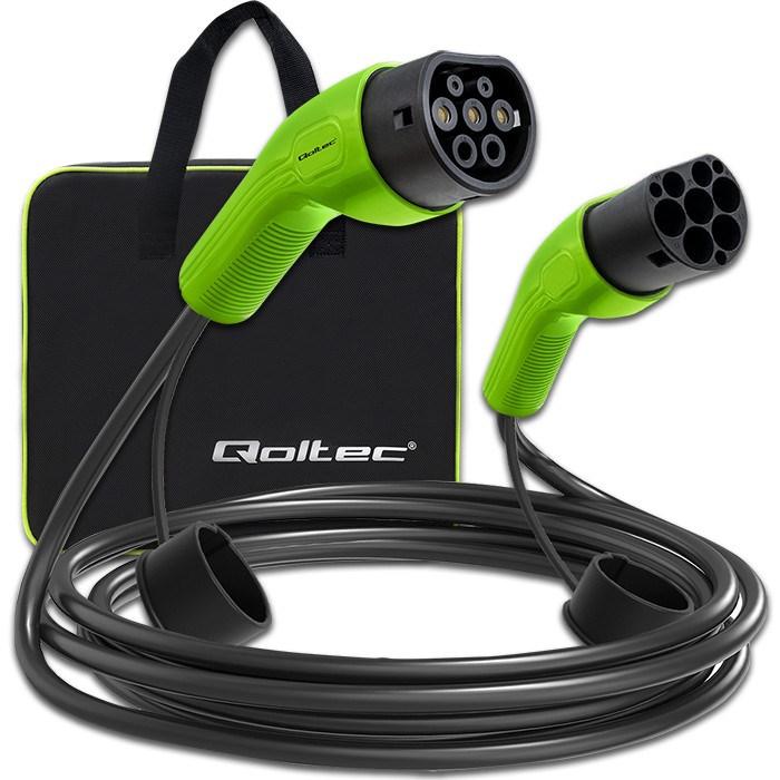 Produktbild Qoltec 52473 EV-Kabel Typ 2 (11 kW, 16 A, 5 m)