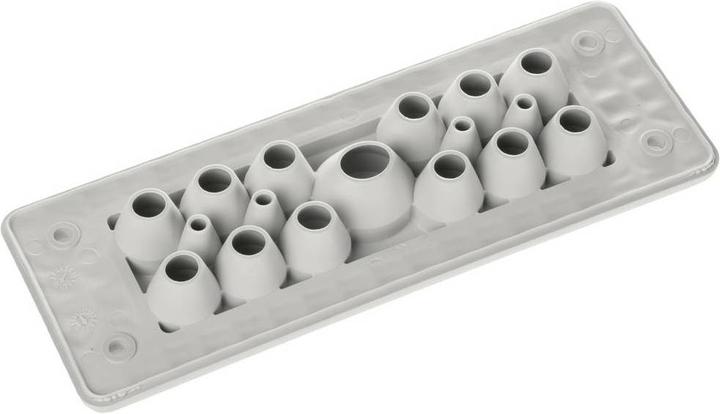 Produktbild Trelleborg MH-24 F 17-3 LIGHT GREY UL94 V-0 IP65 TPE Screw Durchführungsplat (Kabeldurchlass, 15.40 cm)