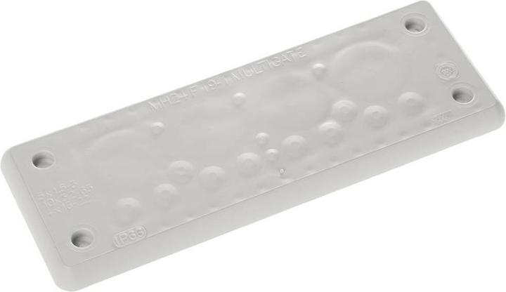 Image du produit Trelleborg MH-24 F 19-1 LIGHT GREY UL94 V-0 IP65 TPE Plaque de passage de vis (Trou de câble, 15.40 cm)
