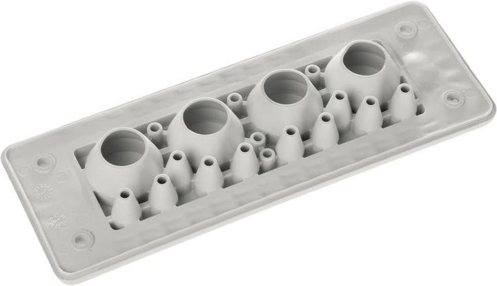 Image du produit Trelleborg MH-24 F 19-1 LIGHT GREY UL94 V-0 IP65 TPE Plaque de passage de vis (Trou de câble, 15.40 cm)