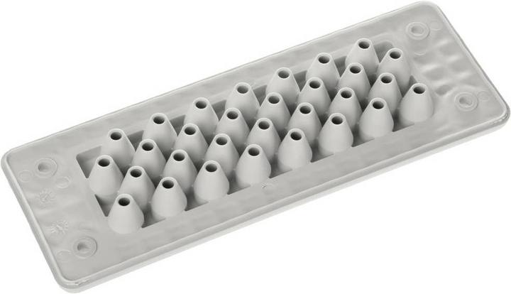 Actual product image Trelleborg MH-24 F 30-1 LIGHT GREY UL94 V-0 IP65 TPE Screw bushing plat (Cable hole, 15.40 cm)